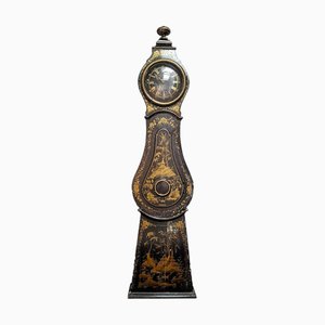Antique Swedish Mora Clock in Gold-Black