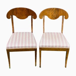 Sedie da pranzo Biedermeier color miele di betulla dorato, Svezia, metà XIX secolo