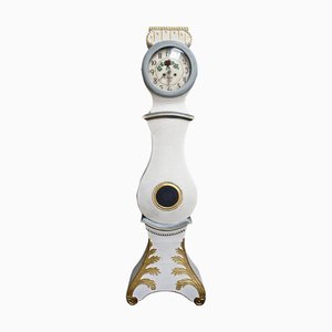 Swedish Mora Clock in White Rosesfryksdall, 1800s