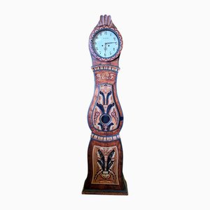 Swedish Folk Art Mora Clock with Scallop Top, 1825