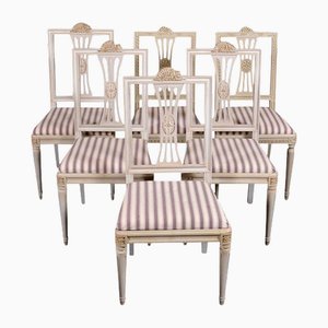 Schwedische Lindome Esszimmerstühle im Gustavianischen Stil, 1960er, 6 . Set