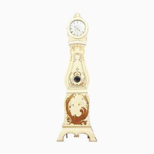 Swedish Mora Clock in Off White Bronze, 1800s