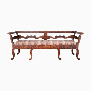 Schwedisches Biedermeier Sofa aus Gesteppter Goldener Birke, 1890er