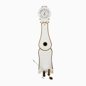 Swedish White and Gold Fryksdal Mora Clock