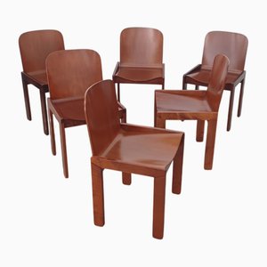 Esszimmerstühle aus Bugholz von Molteni, 1970er, 6 . Set