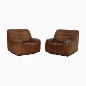 Set de Fauteuils DS 84 Vintage en Cuir de de Sede, 1960s