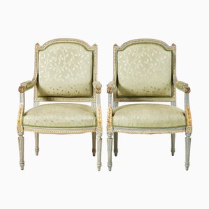 Set of Louis XVI Style Armchairs, 1900