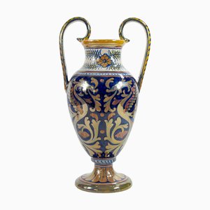 Vase en Céramique Lustré Glaçure par Alberto Rubboli, Italie, 1940s