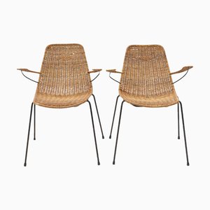 Set of Basket Chairs by Gian Franco Legler, 1950s