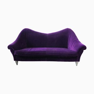 Modernes Drei-Sitzer Sofa aus Samt in Lila