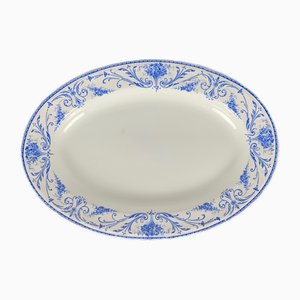 Antike ovale Louis XVI Schale von BFK, Belgien, 1890er