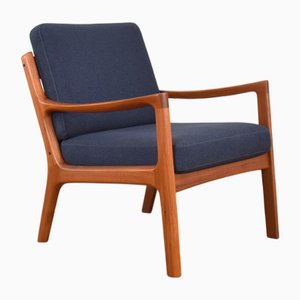 Sillón danés Mid-Century de teca de Ole Wanscher para France & Son, años 60