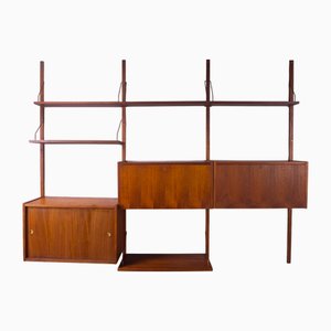 Danish Teak PS Modular System Wall Unit by Preben Sørensen for Randers Møbelfabrik, 1960s, Set of 12