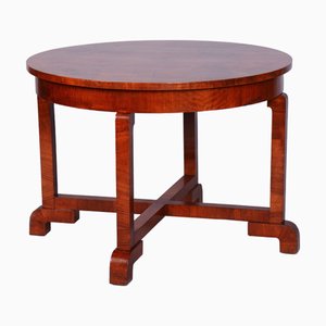 Tavolo Art Deco in noce attribuito ad Halabala per Up Závody, Repubblica Ceca, anni '20