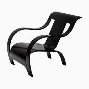 Poltrona in compensato curvato attribuita a Gerald Summers per Makers of Simple Furniture, anni '80