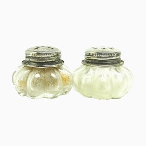 Art Deco Crystal Salt Holders, United Kingdom, 1950s, Set of 2