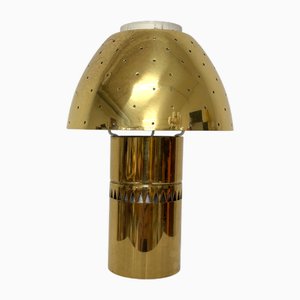 Candelabro de latón con pantalla perforada de Hans-Agne Jakobsson, años 60