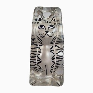Chat Vintage en Verre Fait Main de Kosta Boda, 1970s