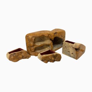Handcrafted Burl Wood Jewelry Box by Jeff Trag, 1980s