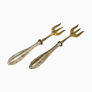 Klassische Silbergabeln, 1880er, 2er Set