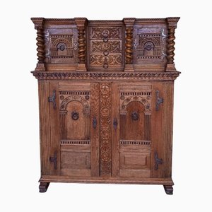 Niederländischer Handgeschnitzter Schrank, 1900er