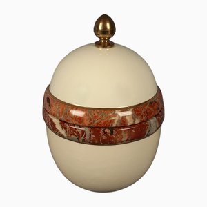 Eisbehälter aus Keramik & weißem Marmor von Tommaso Barbi, 1970er