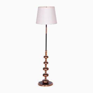 Mid-Century Floor Lamp in Steel & Copper, Czech, 1960s