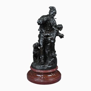 Rousseau, Die Erste Mahlzeit, Frühes 20. Jh., Bronze