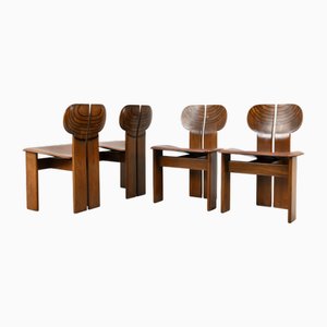 Africa Dining Chairs attributed to Afra & Tobia Scarpa for Maxalto, 1975, Set of 4