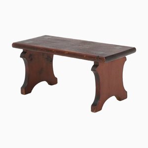 Rustic Hand Crafted Wooden Stool, France, 1880s