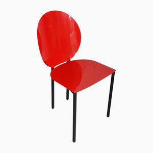 Chaise Gioconda en Métal Rouge et Noir par Roberto Barbieri et Marco de Carli, 1980s