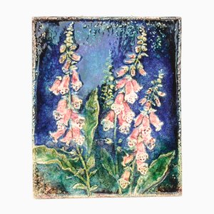 Wall Tile by Werner Meschede for Karlsruhe Majolika, 1960s