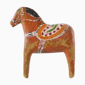 Figura de caballo sueco de la suerte, década de 1900