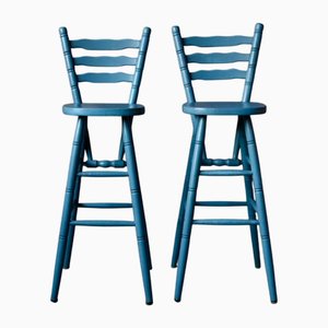 Vintage High Bar Stools, Set of 2