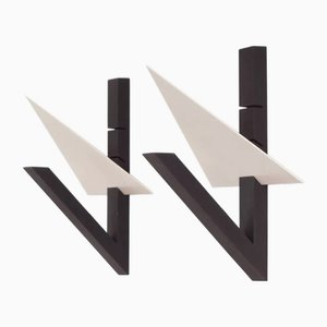 Tria Wandlampen von Lucien Gau, 1990er, 2er Set