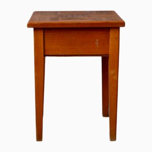 Shoe Shine Hocker mit Kommode und Tischplatte aus Eichenholz