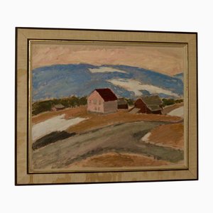 John Hedman, Jämtland, 1960er, Öl auf Holz, gerahmt