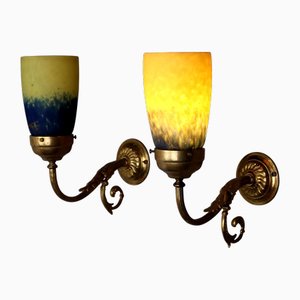 Metal Wall Lights, Set of 2