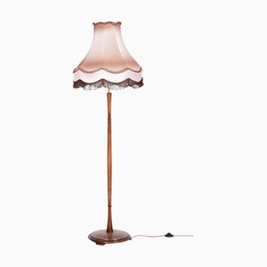 Art Deco Floor Lamp in Beech, Czech, 1930s