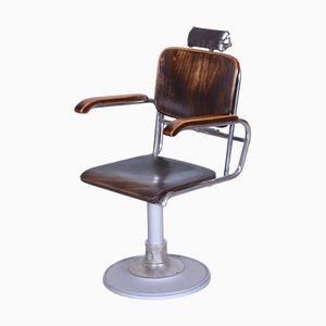 Chaise de coiffeur Bauhaus en Hêtre attribuée à Mücke - Melder, République Tchèque, 1930s