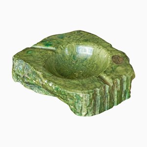 Mid-Century Modern Vide Poche in Hand Carved Green Alabaster, 1950s