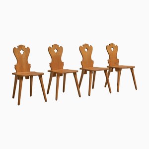 Chaises de Salle à Manger Vintage en Chêne, 1960s, Set de 4
