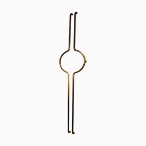 Tubular Push and Pull Brass Double Door Handles, 1960s, Set of 2