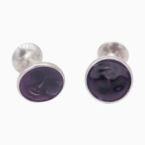 Edwardian Moon Face Cufflinks, Set of 2