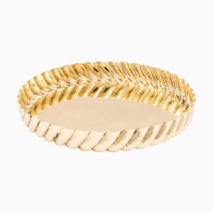 Vassoio Art Nouveau in ottone, Austria, 1915