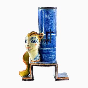 Pied de Lampe en Céramique par Gudrun Baudisch pour Wiener Werkstatte, Autriche, 1928