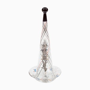 Art Nouveau Austrian Black Glass Decoration by Josef Hoffmann for Wiener Workshope, 1919