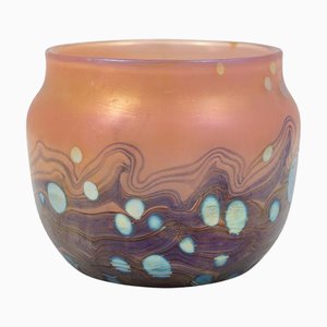 Vase Cytisus Art Nouveau Bleu, Orange et Doré de Johann Loetz Witwe, 1890s