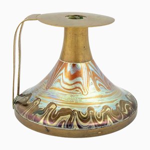 Bougeoir Art Noveau Coloré en Verre de Johann Loetz Witwe, Autriche, 1900s