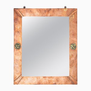 Art Nouveau Austrian Secessionist Wall Mirror with Brass Elements by Josef Hoffmann, 1890s